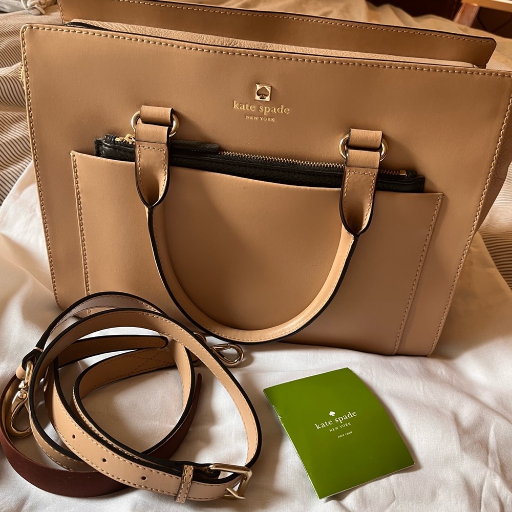 Kate Spade Bernadine Hadley Street Leather Handbag Tan - Picture 5 of 12